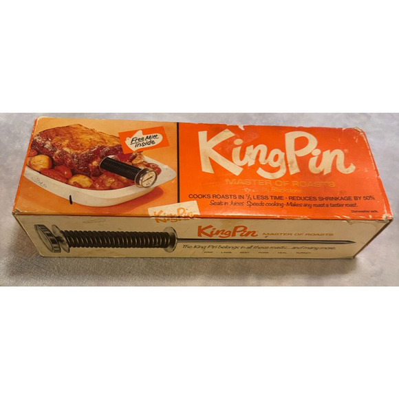 Vintage KING PIN-MASTER OF ROASTS By Blackstone thermometer unused in box - Picture 1 of 8